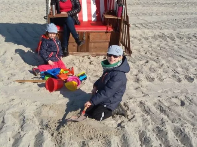 Strandkorb bei jedem Wetter schön