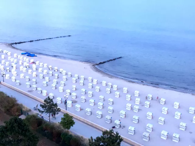 Luftaufnahme Strandkorbvermietung Glaser in Grömitz